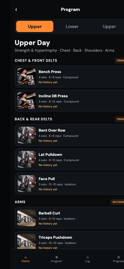 Apex Gym program